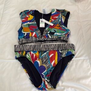 Bleu Rod Beattie Multicolor Abstract Bikini